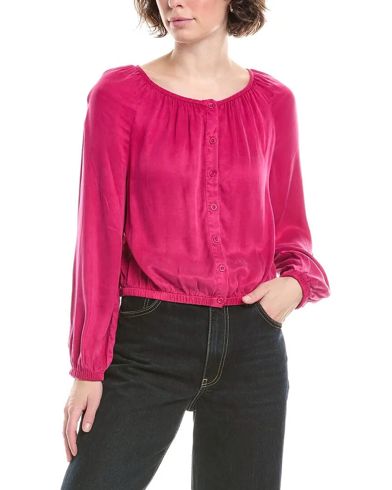 Bella Dahl Shirred Blouse Pink