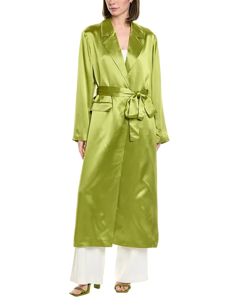 STAUD Imani Satin Coat Green