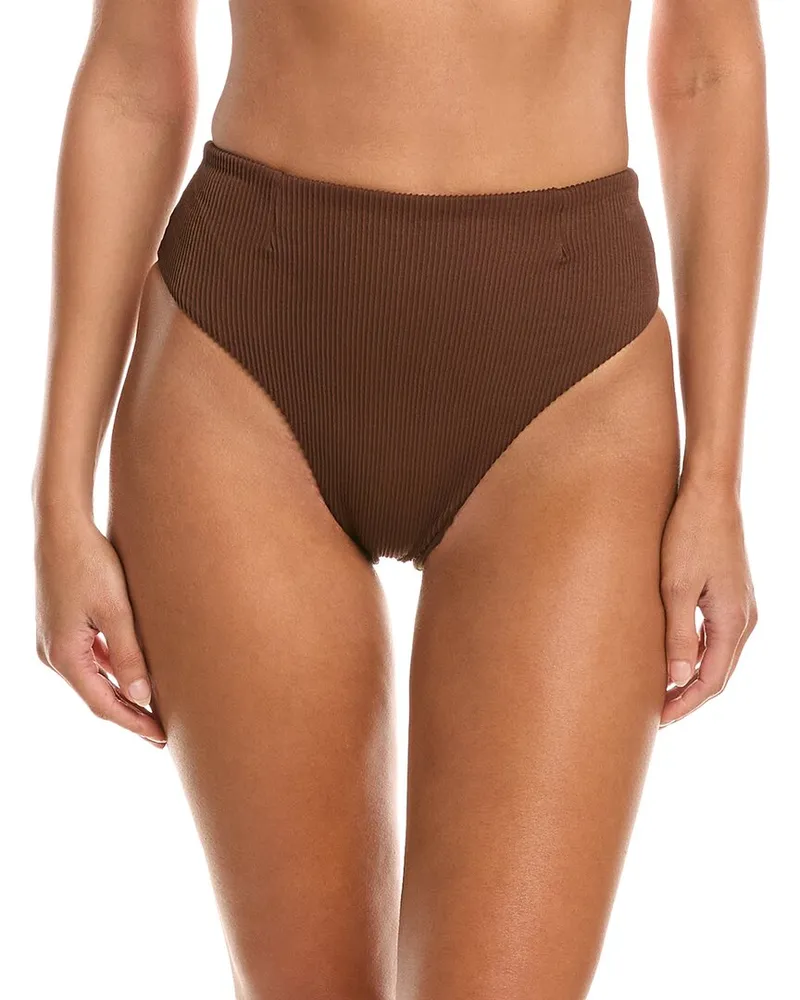 Haight Ribbed Classic Hotpant Bikini Bottom Brown