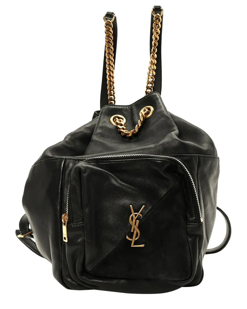 Saint Laurent Black Calfskin Leather Jamie Backpack (Authentic Pre-Loved Nocolor