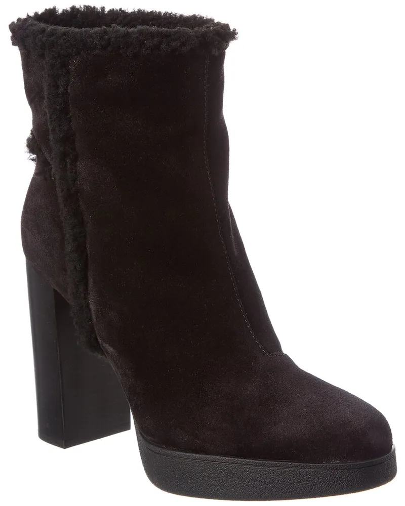 TOD'S TODs Suede & Shearling Bootie Nocolor
