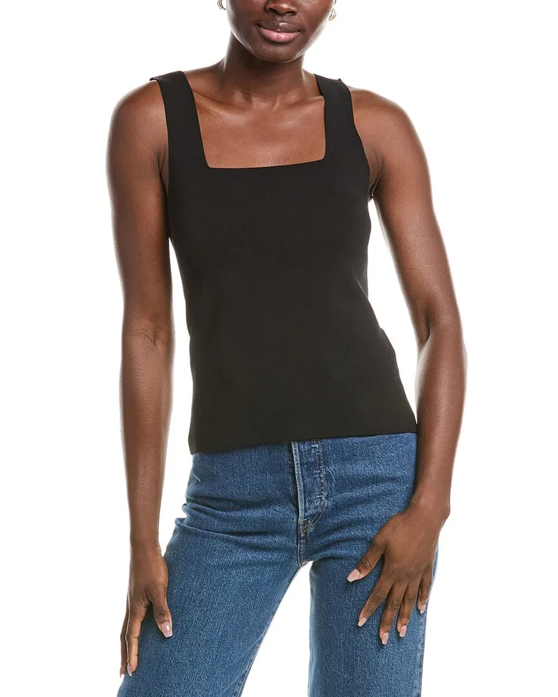 Reiss Danni Square Neck Vest Black