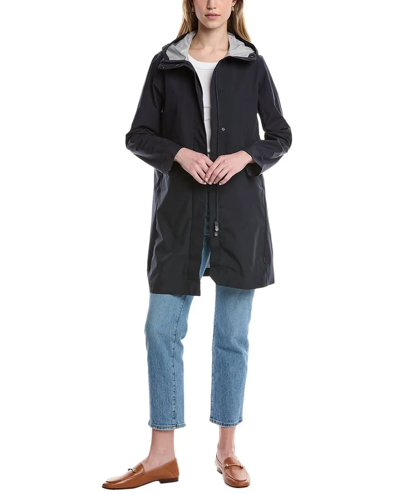 Save The Duck Long Rain Coat Blue