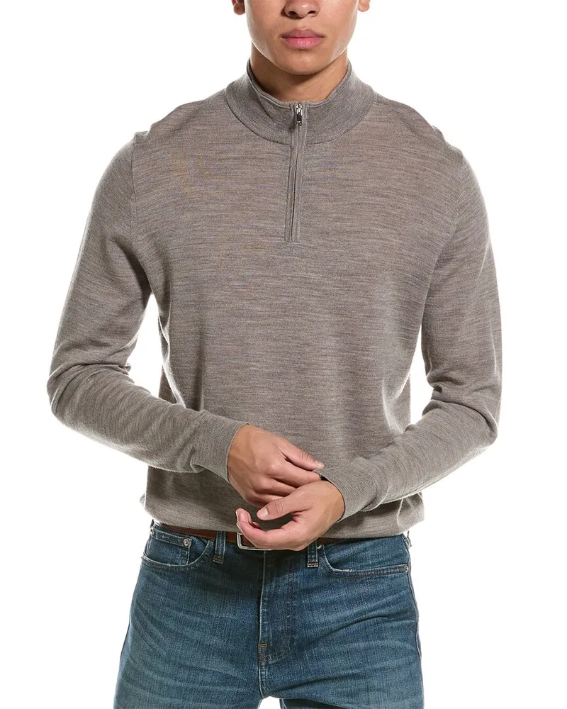 Reiss Blackhall Merino Wool 1/2-Zip Funnel Neck Sweater Nocolor