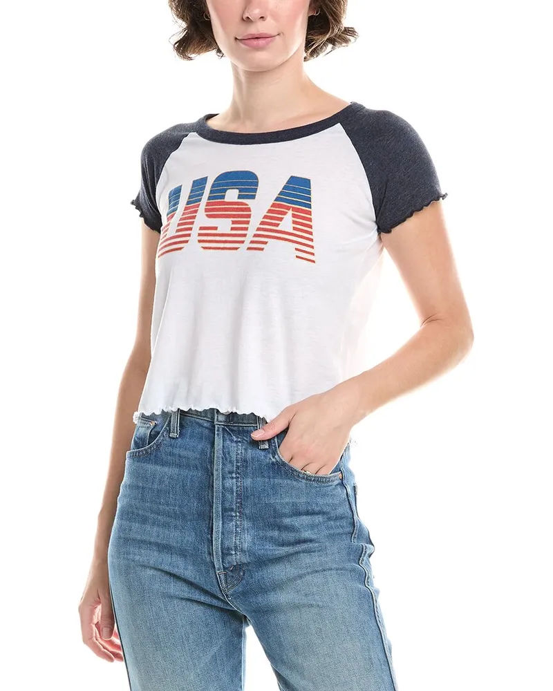 Chaser USA Blocked Jersey T-Shirt White