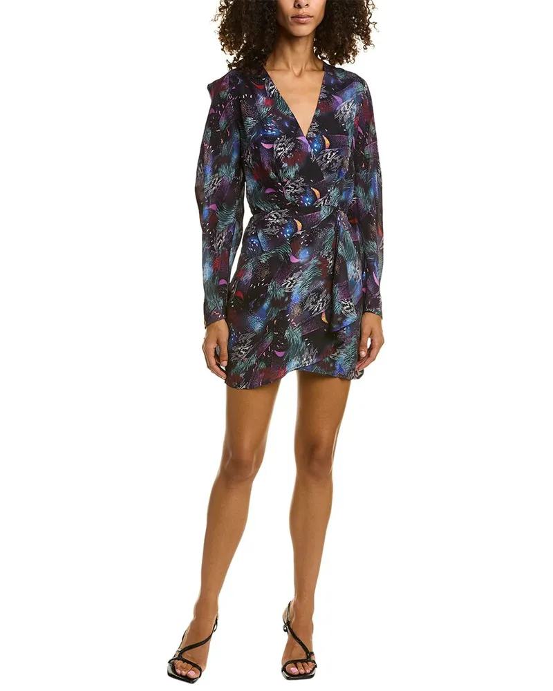 IRO Chayton Silk-Blend Mini Dress Purple