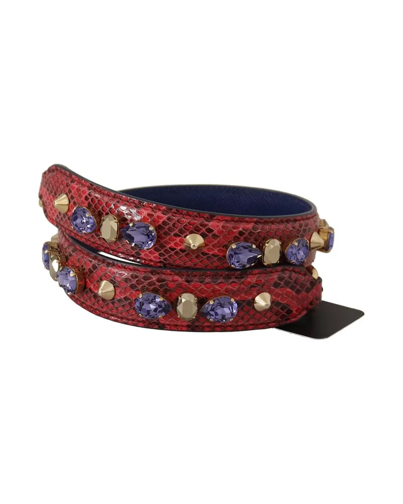 Dolce & Gabbana Python Bag Strap Red