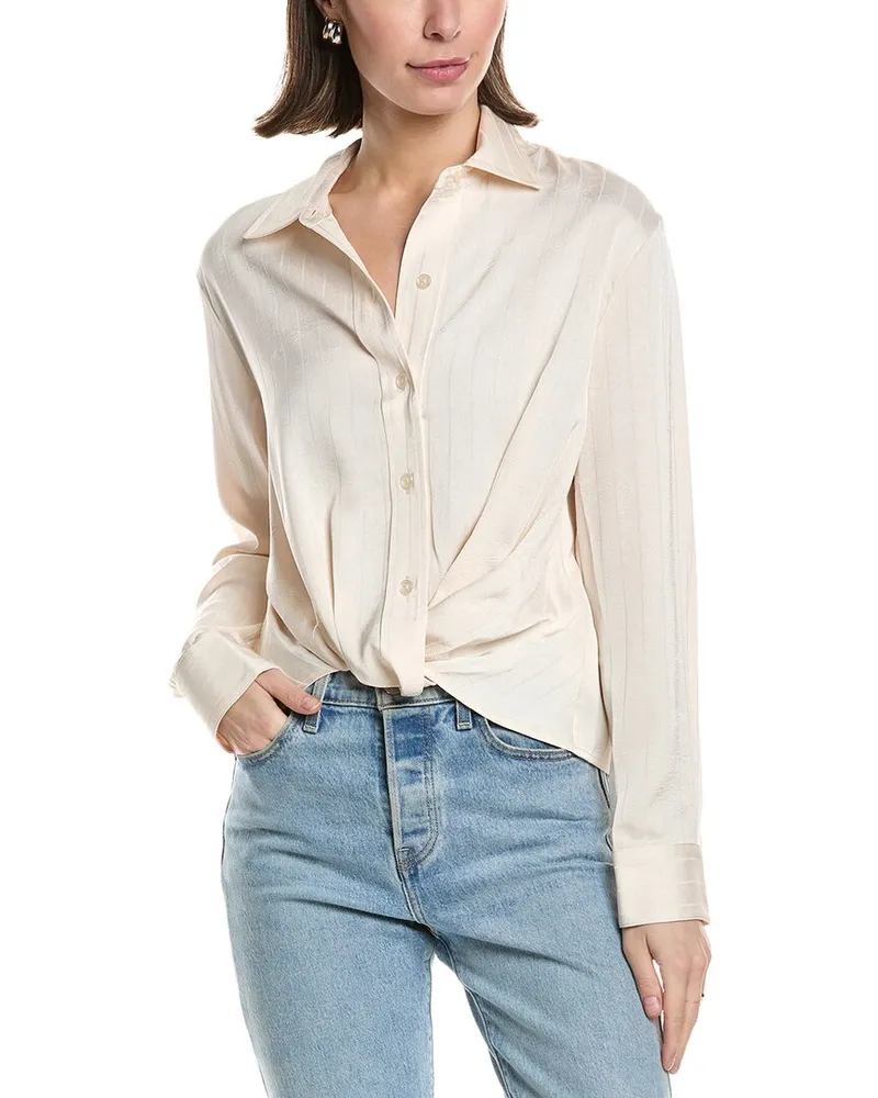 HUDSON Jeans Knotted Button-Down Shirt White