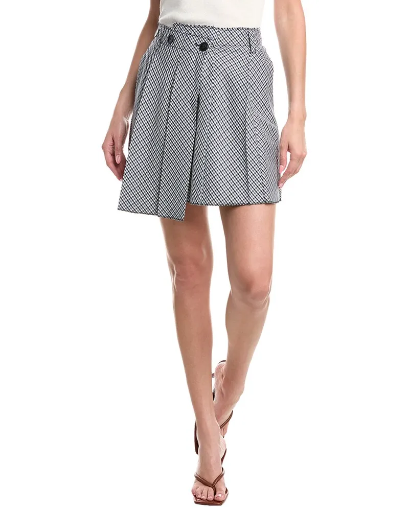 Maje Wool-Blend Mini Skirt Blue