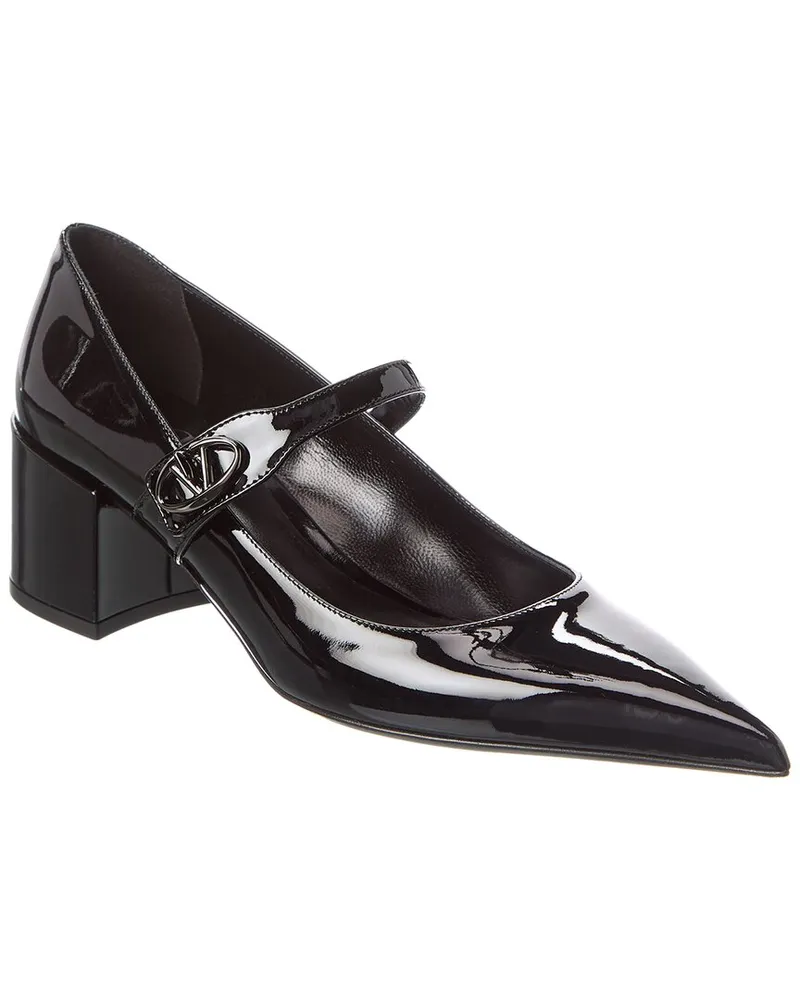 Valentino Garavani VLogo 50 Patent Pump Black