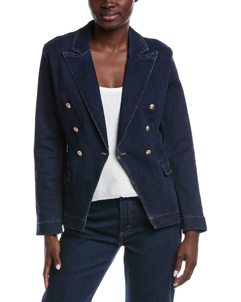 Sam Edelman Imogen Double-Breasted Blazer Blue