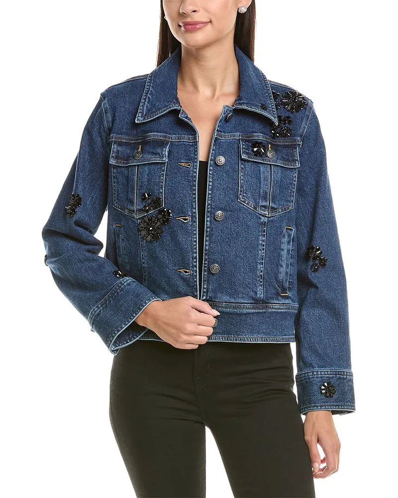 Cinq à Sept Riveria Denim Jacket Blue