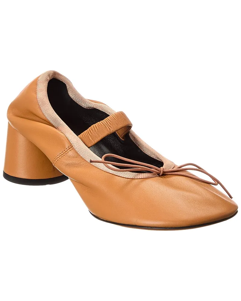 Proenza Schouler Mary Jane Leather Pump Brown