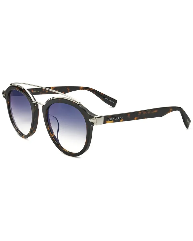 Trussardi Unisex STR339F 722B 52mm Sunglasses Brown