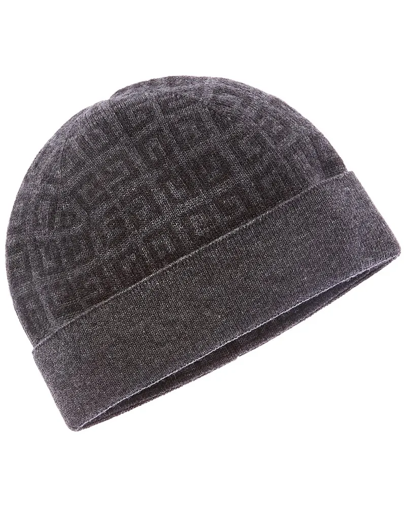 Givenchy Double-Face Wool & Cashmere-Blend Beanie Grey