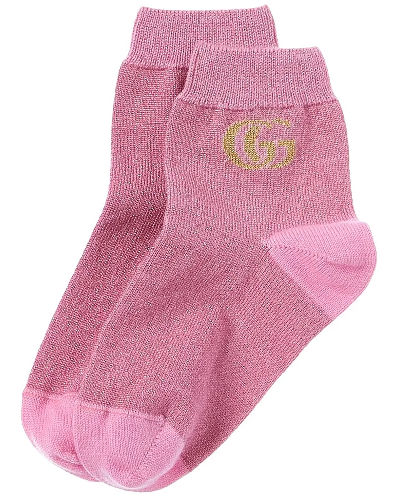 Gucci GG Logo Cashmere-Blend Socks Pink