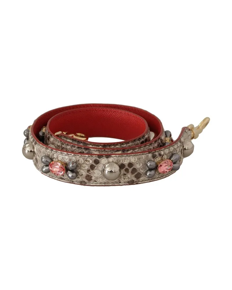 Dolce & Gabbana Leather Bag Strap Beige