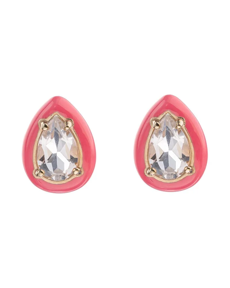 Bea Bongiasca Flower Funk 9K & Silver 1.58 ct. tw. Rock Crystal Studs Nocolor