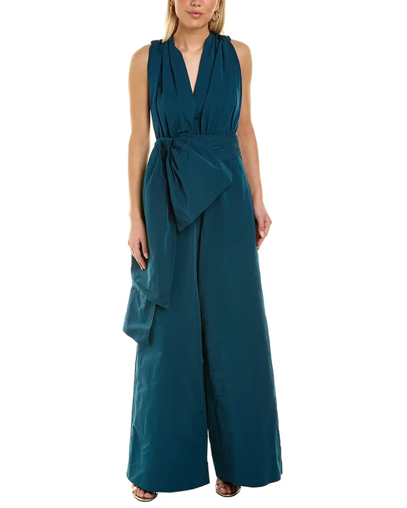 Oscar de la Renta Wide Leg Jumpsuit Green