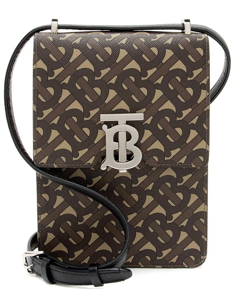Burberry Black, Brown Coated Canvas & Leather Robin Mini Messenger (Authentic  Pre-Loved Nocolor