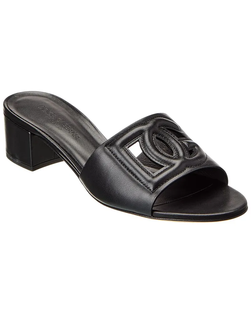 Dolce & Gabbana Leather Sandal Black