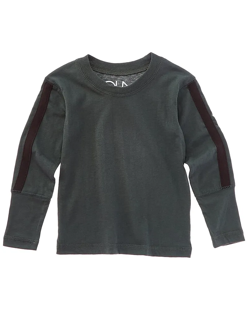 Chaser RPET Vintage Jersey Blocked Extended Cuff T-Shirt Green