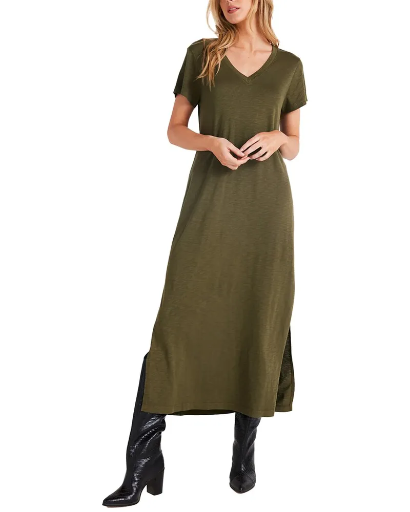 Bella Dahl Knit V-Neck Maxi Dress Nocolor