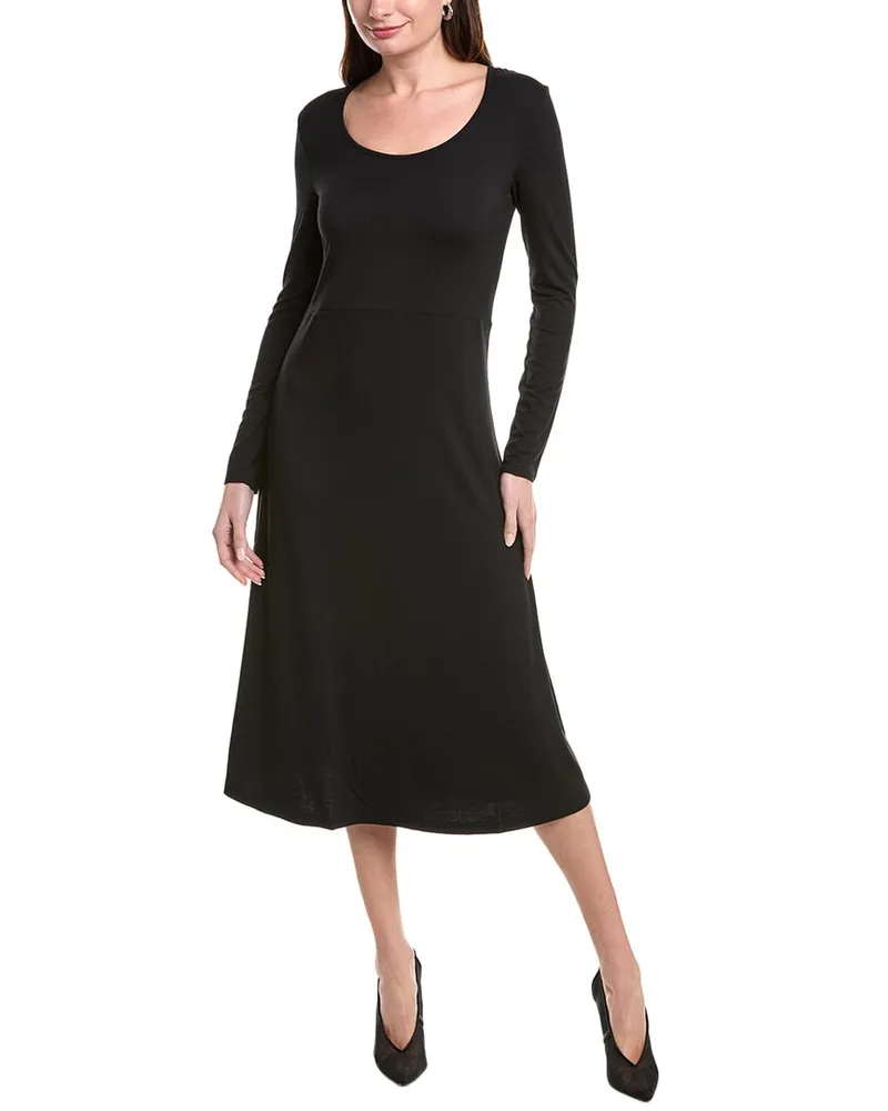 Vince Scoop Neck Dress Black