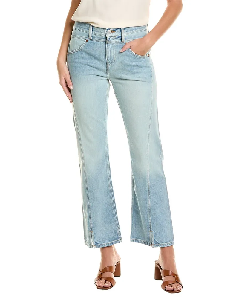 RE/DONE Marea Mid-Rise Kick Flare Crop Jean Nocolor