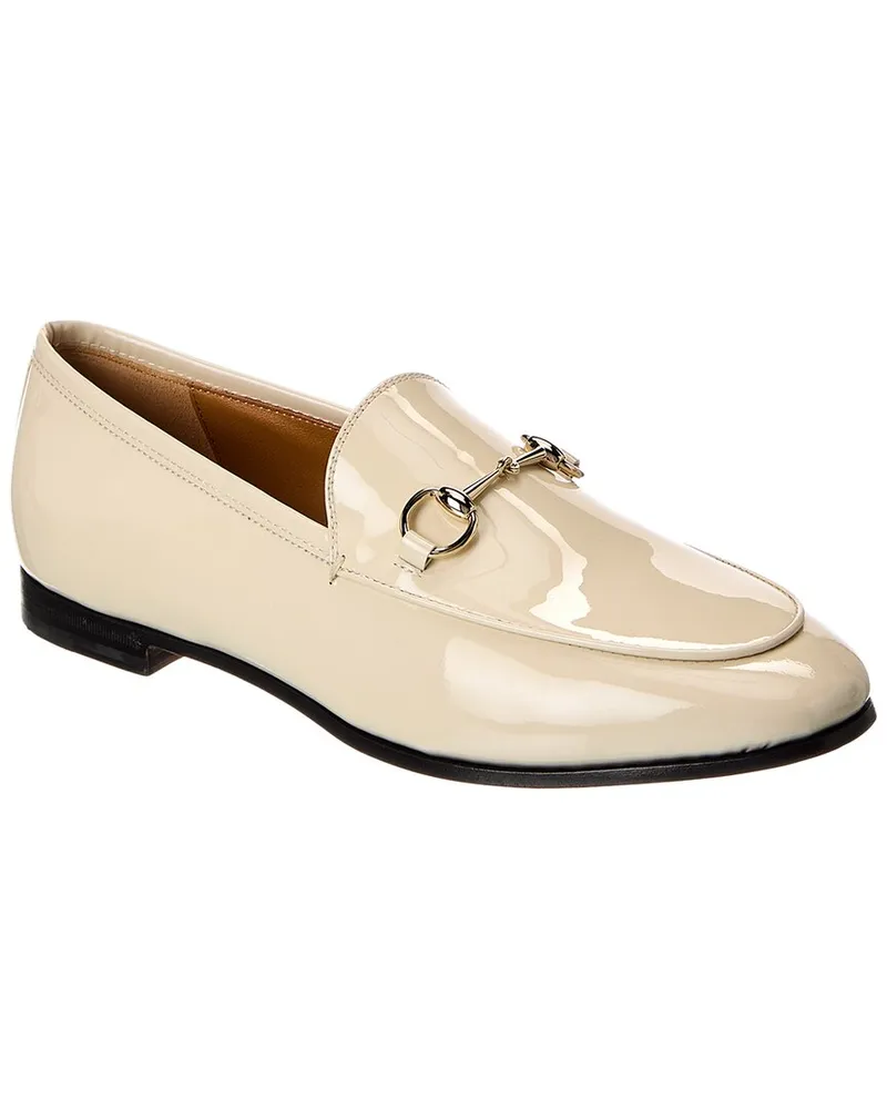 Gucci Jordaan Patent Loafer White