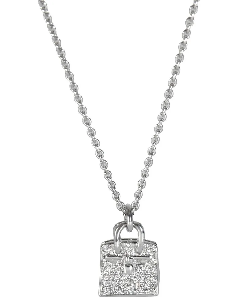 Hermès Birkin Amulette 18K 0.44 ct. tw. Diamond Pendant (Authentic Pre-Loved Nocolor