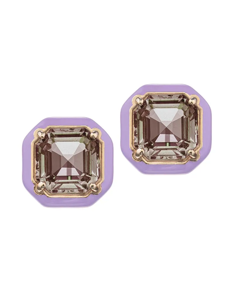Bea Bongiasca Flower Funk 9K & Silver 4.05 ct. tw. Smocky Quartz Studs Nocolor