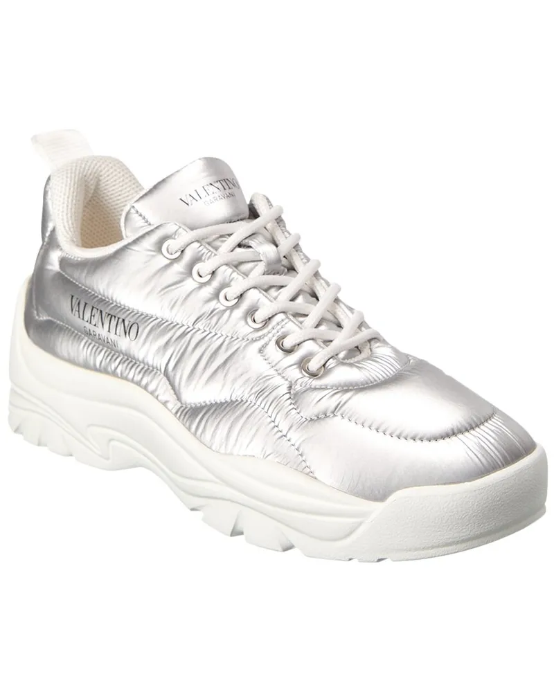 Valentino Garavani Quilted Sneaker Silver