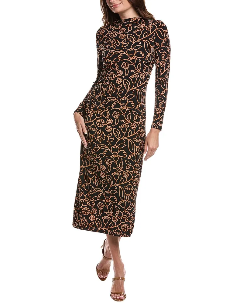 Vince Camuto Printed Maxi Dress Black