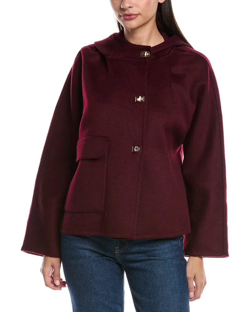 ba&sh Kove Wool-Blend Jacket Purple