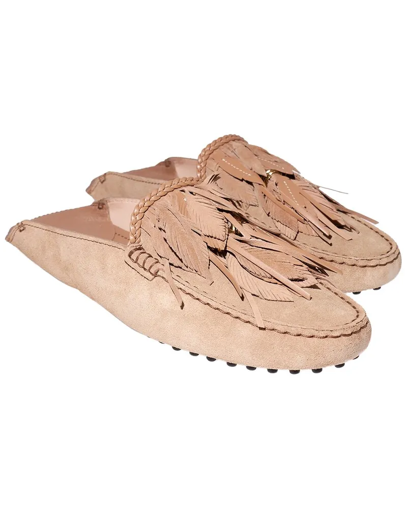 TOD'S Feather Suede Loafer Nocolor