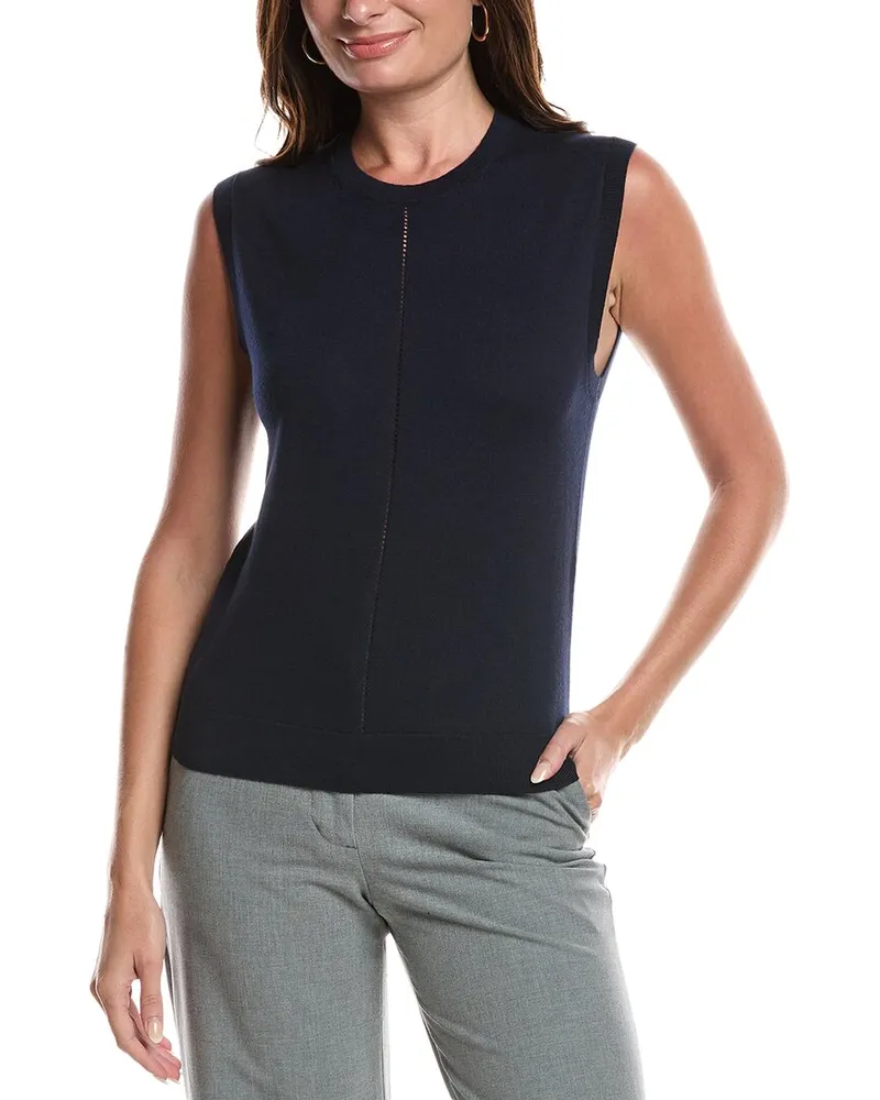 ST. JOHN Fine Gauge Shell Top Blue