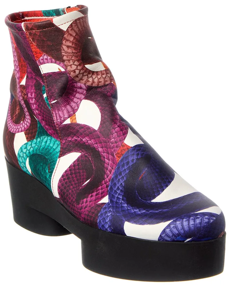 Arche Siluza Leather Platform Bootie Purple