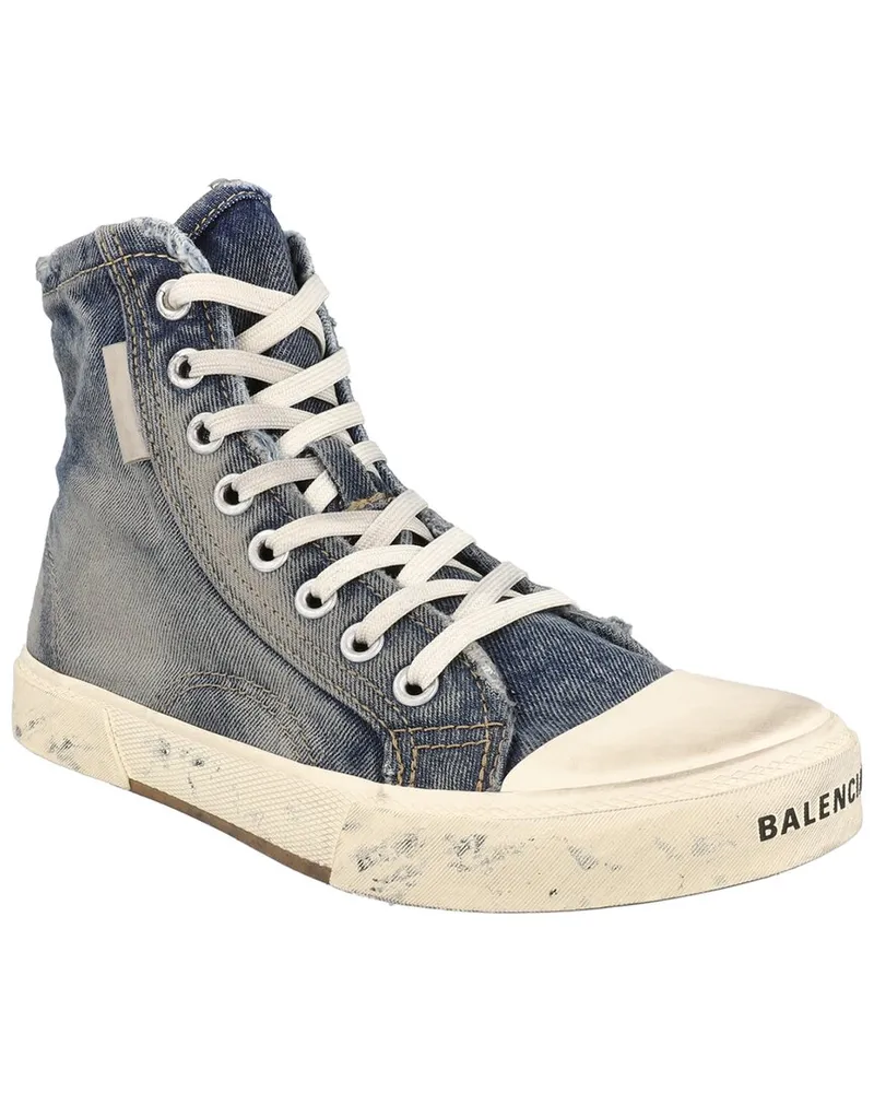 Balenciaga Paris Denim High-Top Sneaker Blue