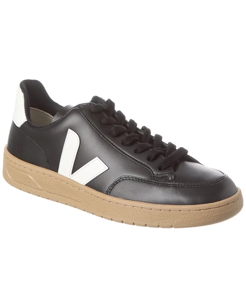 VEJA V-12 Leather Sneaker Black