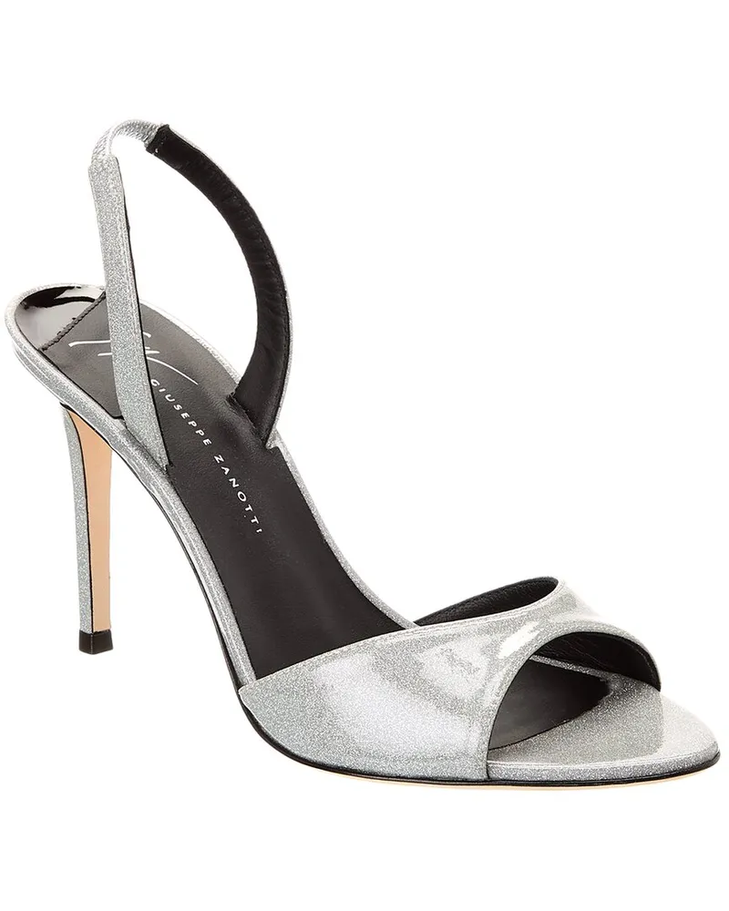 Giuseppe Zanotti Lilibeth 90 Vinyl Slingback Sandal Silver