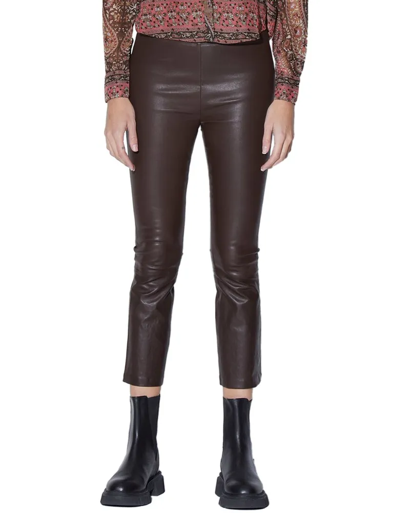 Walter Baker Lori Leather Pant Brown