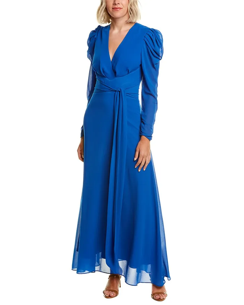 Ronny Kobo Bernadette Maxi Dress Blue