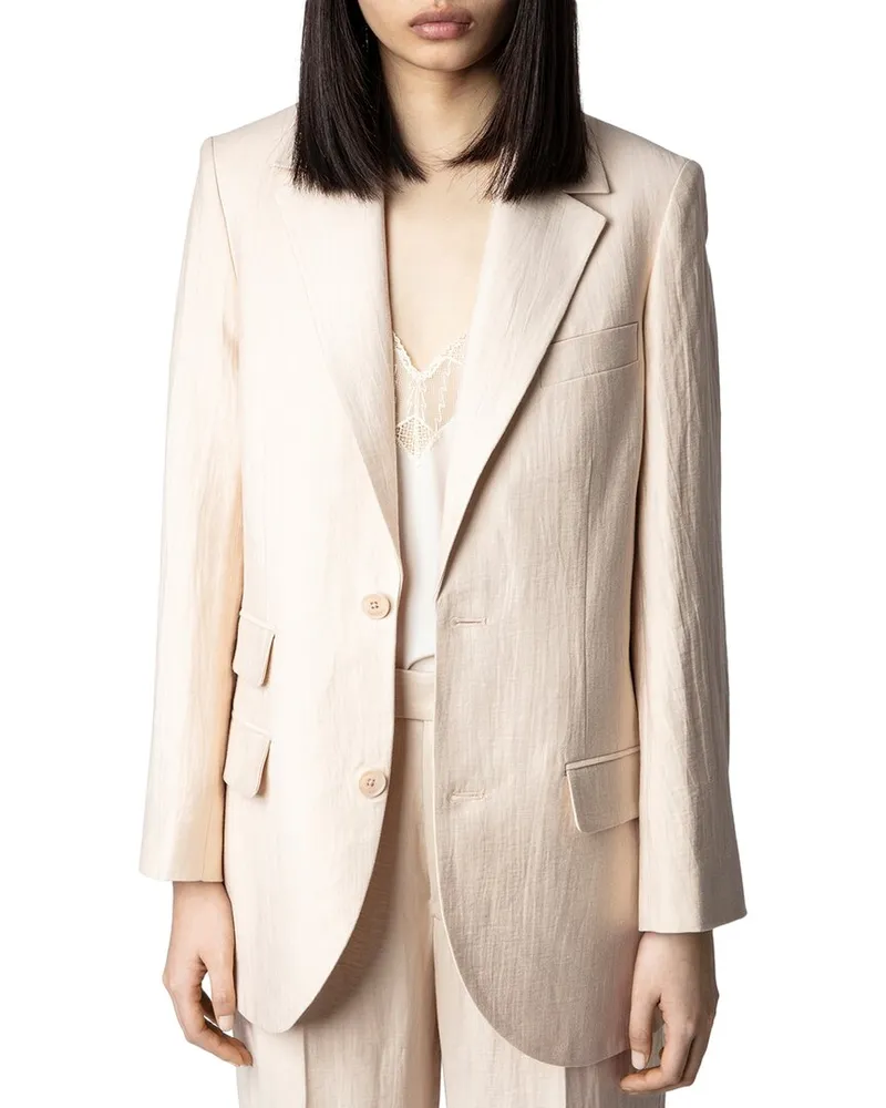 Zadig & Voltaire Violet Linen-Blend Blazer Nocolor