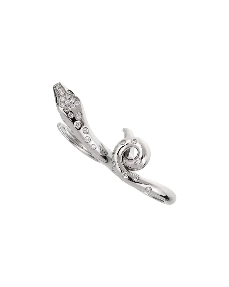 Boucheron 18K 0.50 ct. tw. Diamond Kaa Snake Two-Finger Ring (Authentic Pre-Loved Nocolor