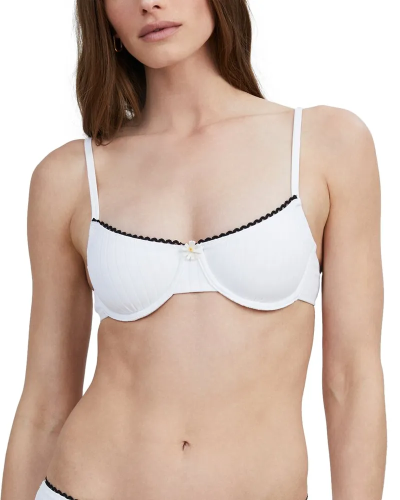 Solid and Striped The Daphne Bikini Top White