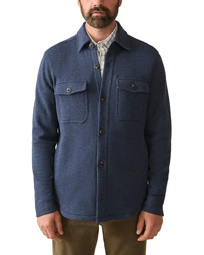 Faherty Inlet Knit Jacket Navy
