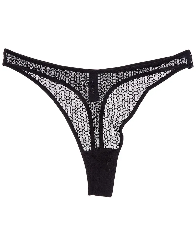 ELSE Honeycomb Thong Black