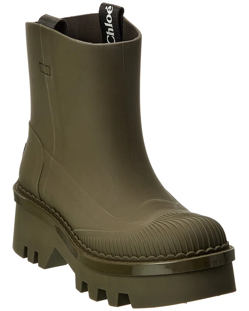 Chloé Raina Rubber Bootie Green
