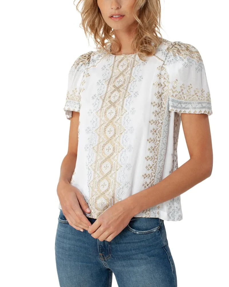 Hale Bob Embroidered Top Nocolor
